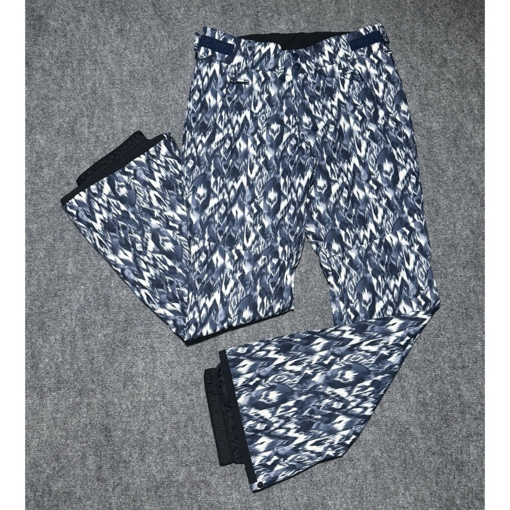 BILLABONG Women MALLA Snow Ski Pants 10K Blue Geometric Medium Fit 33x32